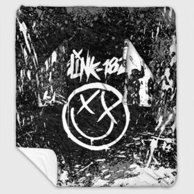 Плед с рукавами с принтом BLINK-182 в Тюмени, 100% полиэстер | Закругленные углы, все края обработаны. Ткань не мнется и не растягивается. Размер 170*145 | blink | music | rock | блинк | группа | музыка | музыканты | рок