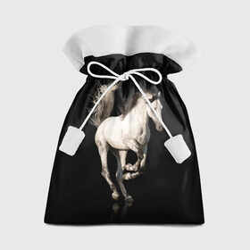 Подарочный 3D мешок с принтом Серный в яблоках конь в Тюмени, 100% полиэстер | Размер: 29*39 см | animal | beautiful | black | gloss | horse | mane | mustang | muzzle | white | wild | белый | в яблоках | грива | дикий | животное | конь | красивый | лоск | лошадь | мустанг | серый | скакун | черный