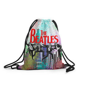 Рюкзак-мешок 3D с принтом The Beatles (4) в Тюмени, 100% полиэстер | плотность ткани — 200 г/м2, размер — 35 х 45 см; лямки — толстые шнурки, застежка на шнуровке, без карманов и подкладки | 