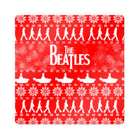 Магнит виниловый Квадрат с принтом The Beatles (6) в Тюмени, полимерный материал с магнитным слоем | размер 9*9 см, закругленные углы | Тематика изображения на принте: beatles | merry christmas | music | rock | the beatles | yellow submarine | битлз | джон леннон | легенда | музыка | новогодний свитшот | новый год | пит бест | рок