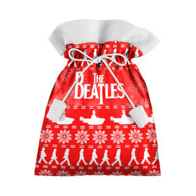 Подарочный 3D мешок с принтом The Beatles (6) в Тюмени, 100% полиэстер | Размер: 29*39 см | beatles | merry christmas | music | rock | the beatles | yellow submarine | битлз | джон леннон | легенда | музыка | новогодний свитшот | новый год | пит бест | рок