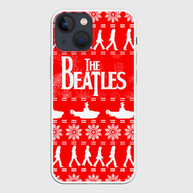 Чехол для iPhone 13 mini с принтом The Beatles (6) в Тюмени,  |  | Тематика изображения на принте: beatles | merry christmas | music | rock | the beatles | yellow submarine | битлз | джон леннон | легенда | музыка | новогодний свитшот | новый год | пит бест | рок