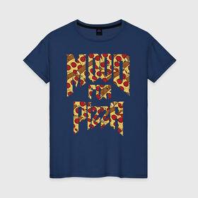 Женская футболка хлопок с принтом Mood for Pizza (Doom) в Тюмени, 100% хлопок | прямой крой, круглый вырез горловины, длина до линии бедер, слегка спущенное плечо | cacodemon | doom | eternal | pizza | дум | итёрнал | какодемон | пицца | этернал