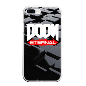 Чехол для iPhone 7Plus/8 Plus матовый с принтом Doom Blocks в Тюмени, Силикон | Область печати: задняя сторона чехла, без боковых панелей | cacodemon | doom | eternal | вечность | вечный | дум | итёрнал | какодемон | этернал