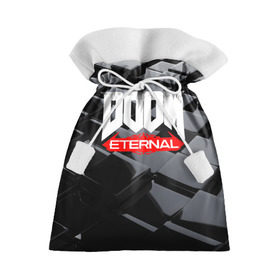 Подарочный 3D мешок с принтом Doom Blocks в Тюмени, 100% полиэстер | Размер: 29*39 см | Тематика изображения на принте: cacodemon | doom | eternal | вечность | вечный | дум | итёрнал | какодемон | этернал