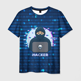 Мужская футболка 3D с принтом Хакер в Тюмени, 100% полиэфир | прямой крой, круглый вырез горловины, длина до линии бедер | hacker | hacknet | взлом | виртуальность | кибер | киберпанк | программист | хакер
