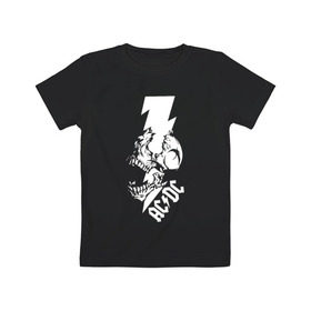 Детская футболка хлопок с принтом AC/DC HIGH VOLTAGE в Тюмени, 100% хлопок | круглый вырез горловины, полуприлегающий силуэт, длина до линии бедер | Тематика изображения на принте: 