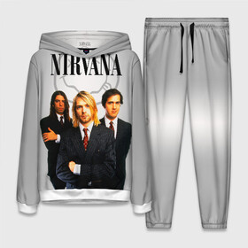 Женский костюм 3D (с толстовкой) с принтом Nirvana в Тюмени,  |  | 90 | alternative | crimson | david grohl | foo fighters | grunge | kurt cobain | music | nirvana | rip | rock | smile | гранж | группа | девяностые | курт кобейн | музыка | нирвана | рок