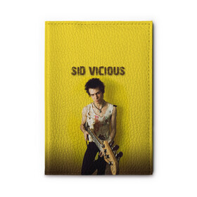 Обложка для автодокументов с принтом Sid Vicious в Тюмени, натуральная кожа |  размер 19,9*13 см; внутри 4 больших “конверта” для документов и один маленький отдел — туда идеально встанут права | Тематика изображения на принте: england | music | my way | no future | sid and nancy | sid vicious | trash | музыка | панк | рок | сид вишес | сид и ненси