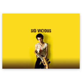 Поздравительная открытка с принтом Sid Vicious в Тюмени, 100% бумага | плотность бумаги 280 г/м2, матовая, на обратной стороне линовка и место для марки
 | england | music | my way | no future | sid and nancy | sid vicious | trash | музыка | панк | рок | сид вишес | сид и ненси