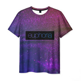 Мужская футболка 3D с принтом сериал Euphoria в Тюмени, 100% полиэфир | прямой крой, круглый вырез горловины, длина до линии бедер | Тематика изображения на принте: zendaya | зендея | ру беннетт | сериал euphoria | эйфория