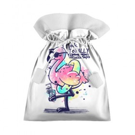 Подарочный 3D мешок с принтом Огненный фламинго в Тюмени, 100% полиэстер | Размер: 29*39 см | berd | dance | flamazing | flamingo | i look | kero kero bonito | to tally | кардмэйкинг | мир | птица | птицы | розовый