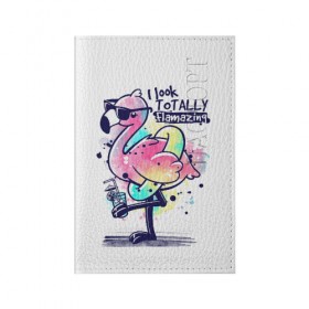 Обложка для паспорта матовая кожа с принтом Огненный фламинго в Тюмени, натуральная матовая кожа | размер 19,3 х 13,7 см; прозрачные пластиковые крепления | berd | dance | flamazing | flamingo | i look | kero kero bonito | to tally | кардмэйкинг | мир | птица | птицы | розовый
