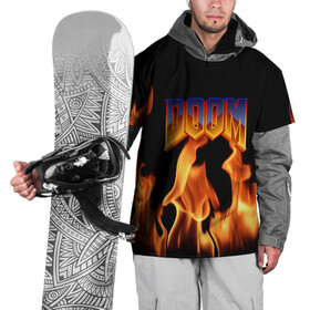 Накидка на куртку 3D с принтом DOOM в Тюмени, 100% полиэстер |  | Тематика изображения на принте: doom | doom eternal | game | дум | игры
