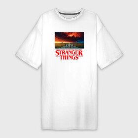 Платье-футболка хлопок с принтом STRANGER THINGS | ОЧЕНЬ СТРАННЫЕ ДЕЛА в Тюмени,  |  | stranger things | очень странные дела