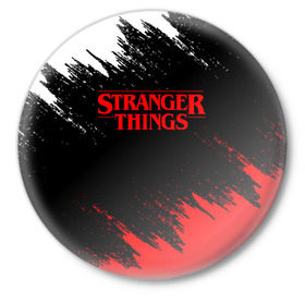 Значок с принтом STRANGER THINGS в Тюмени,  металл | круглая форма, металлическая застежка в виде булавки | Тематика изображения на принте: 11 | stranger things | одди | одиннадцатая | очень странные дела | сериалы