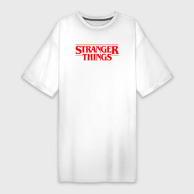 Платье-футболка хлопок с принтом STRANGER THINGS в Тюмени,  |  | 11 | stranger things | одди | одиннадцатая | очень странные дела | сериалы
