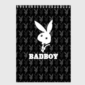 Скетчбук с принтом Bad boy в Тюмени, 100% бумага
 | 48 листов, плотность листов — 100 г/м2, плотность картонной обложки — 250 г/м2. Листы скреплены сверху удобной пружинной спиралью | bad boy | bite | bow tie | broken | cool | ear | fighter | logo | man | playboy | rabbit | sign | symbol | white | белый | битый | боец | галстук бабочка | знак | кролик | логотип | любовь | мальчик | мужчина | откушенное | прикольный | сим