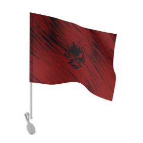 Флаг для автомобиля с принтом SAMURAI в Тюмени, 100% полиэстер | Размер: 30*21 см | cyberpunk | cyberpunk 2077 | samurai | киберпанк 2077