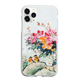 Чехол для iPhone 11 Pro матовый с принтом Японские цветы в Тюмени, Силикон |  | Тематика изображения на принте: japan | japanese | искусство | картина | цветы | япония | японская гравюра | японская картина