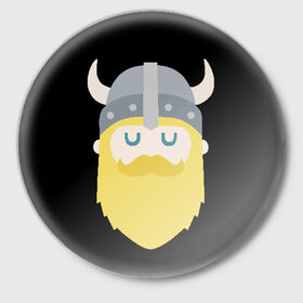 Значок с принтом Викинги в Тюмени,  металл | круглая форма, металлическая застежка в виде булавки | Тематика изображения на принте: ragnar lothbrok | vikings | викинги | рагнар
