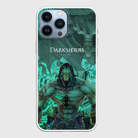 Чехол для iPhone 13 Pro Max с принтом Darksiders 2 в Тюмени,  |  | Тематика изображения на принте: 3d | 3dвосприятие | action rpg | darksiders 2 | апокалипсис | арт | верблюд | война | всадник | желтый | зеброид | игра | караван | компьютерная | конь | монстры | серый | слешер