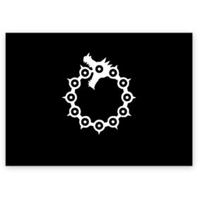Поздравительная открытка с принтом Dragon в Тюмени, 100% бумага | плотность бумаги 280 г/м2, матовая, на обратной стороне линовка и место для марки
 | Тематика изображения на принте: anime | meliodas | seven deadly sins | аниме | мелиодас