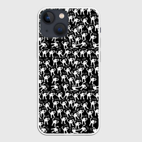 Чехол для iPhone 13 mini с принтом ЪУЪ в Тюмени,  |  | cursed cat | meme | pattern | truxkot19 | кот мем | мем с котом | мемы | паттерн | прикол | съука | черный кот | ъуъ съука | юмор