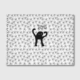 Альбом для рисования с принтом ЪУЪ в Тюмени, 100% бумага
 | матовая бумага, плотность 200 мг. | cursed cat | meme | pattern | truxkot19 | кот мем | мем с котом | мемы | паттерн | прикол | съука | черный кот | ъуъ съука | юмор