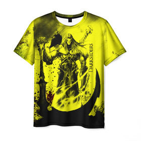Мужская футболка 3D с принтом Darksiders в Тюмени, 100% полиэфир | прямой крой, круглый вырез горловины, длина до линии бедер | 3d | action rpg | darksiders | апокалипсис | война | всадник | игра | компьютерная | монстры | секира | слешер