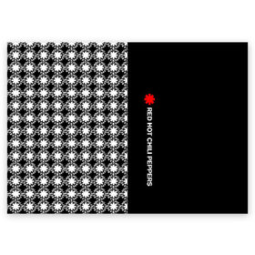 Поздравительная открытка с принтом RED HOT CHILI PEPPERS в Тюмени, 100% бумага | плотность бумаги 280 г/м2, матовая, на обратной стороне линовка и место для марки
 | Тематика изображения на принте: red hot chili peppers | rhcp | рхчп | чили пепперс