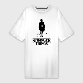 Платье-футболка хлопок с принтом STRANGER THINGS в Тюмени,  |  | stranger 2 | stranger 3 | stranger things 3 | things 2 | things 3 | очень странные дела | очень странные дела 3. | очень странный дело