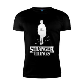 Мужская футболка премиум с принтом STRANGER THINGS в Тюмени, 92% хлопок, 8% лайкра | приталенный силуэт, круглый вырез ворота, длина до линии бедра, короткий рукав | stranger 2 | stranger 3 | stranger things 3 | things 2 | things 3 | очень странные дела | очень странные дела 3. | очень странный дело