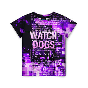Детская футболка 3D с принтом WATCH DOGS в Тюмени, 100% гипоаллергенный полиэфир | прямой крой, круглый вырез горловины, длина до линии бедер, чуть спущенное плечо, ткань немного тянется | action | ct os | ded sec | fox | game | hacker | legion | watch dogs | watch dogs 2 | watch dogs legion | знак лиса | игра | компьютерная игра | легион | хакер