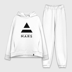 Женский костюм хлопок Oversize с принтом 30 SECONDS TO MARS в Тюмени,  |  | 30 seconds to mars | 30 секунд до марса | jared leto | thirty seconds to mars | джаред лето