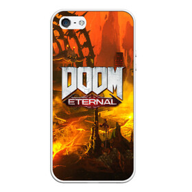 Чехол для iPhone 5/5S матовый с принтом DOOM ETERNAL в Тюмени, Силикон | Область печати: задняя сторона чехла, без боковых панелей | doom | doom eternal | game | дум