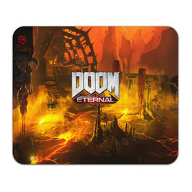 Коврик для мышки прямоугольный с принтом DOOM ETERNAL в Тюмени, натуральный каучук | размер 230 х 185 мм; запечатка лицевой стороны | doom | doom eternal | game | дум