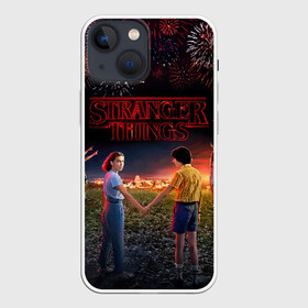 Чехол для iPhone 13 mini с принтом STRANGER THINGS в Тюмени,  |  | 011 | down | eleven | netflix | season | series | strange | stranger | things | upside | дела | дина | загадочные | монстр | монстры | одиннадцать | очень | сезон | сериал | сериалы | события | странные | ужасы