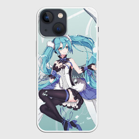 Чехол для iPhone 13 mini с принтом Хацуне Мику с крыльями в Тюмени,  |  | anime | character | geisha | hatsune miku | japan | kimono | manga | style | аниме | вокалоид | девушки | манга | мульт | оружие | певица | сёдзё | сериал | хатсуне мику