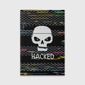 Обложка для паспорта матовая кожа с принтом Hacked в Тюмени, натуральная матовая кожа | размер 19,3 х 13,7 см; прозрачные пластиковые крепления | Тематика изображения на принте: hacker | hacknet | взлом | виртуальность | кибер | киберпанк | программист | хакер
