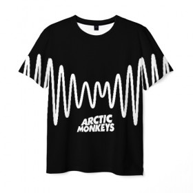 Мужская футболка 3D с принтом ARCTIC MONKEYS в Тюмени, 100% полиэфир | прямой крой, круглый вырез горловины, длина до линии бедер | arctic monkeys | арктик манкис | арктические мартышки