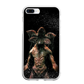 Чехол для iPhone 7Plus/8 Plus матовый с принтом Stranger Things - Demogorgon в Тюмени, Силикон | Область печати: задняя сторона чехла, без боковых панелей | 011 | down | eleven | netflix | season | series | strange | stranger | things | upside | дела | дина | загадочные | монстр | монстры | одиннадцать | очень | сезон | сериал | сериалы | события | странные | ужасы