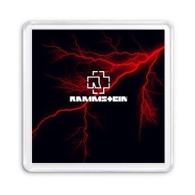 Магнит 55*55 с принтом Rammstein. в Тюмени, Пластик | Размер: 65*65 мм; Размер печати: 55*55 мм | Тематика изображения на принте: 3d | hard | logo | metal | music | rammstein | rock | гроза | знак | иллюстрация | лого | метал | молния | музыка | рамштайн | рок | символ | текстура