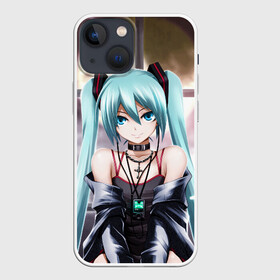 Чехол для iPhone 13 mini с принтом Мику Хацунэ в Тюмени,  |  | anime | character | geisha | hatsune miku | japan | kimono | manga | style | аниме | вокалоид | девушки | манга | мульт | оружие | сёдзё | сериал | хатсуне мику