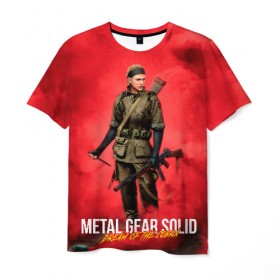 Мужская футболка 3D с принтом Metal Gear Solid в Тюмени, 100% полиэфир | прямой крой, круглый вырез горловины, длина до линии бедер | 