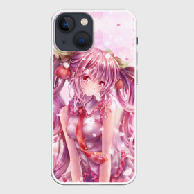 Чехол для iPhone 13 mini с принтом Ванильная Hatsune Miku в Тюмени,  |  | anime | character | geisha | hatsune miku | japan | kimono | manga | style | аниме | вокалоид | девушки | манга | мульт | оружие | сёдзё | сериал | хатсуне мику