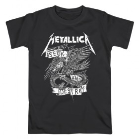 Мужская футболка хлопок с принтом Metallica в Тюмени, 100% хлопок | прямой крой, круглый вырез горловины, длина до линии бедер, слегка спущенное плечо. | metalica | metallica | группа | джеймс хэтфилд | кирк хэмметт | ларс ульрих | метал | металика | металлика | миталика | музыка | роберт трухильо | рок | трэш | трэшметал | хард | хеви
