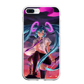 Чехол для iPhone 7Plus/8 Plus матовый с принтом Hatsune Miku в Тюмени, Силикон | Область печати: задняя сторона чехла, без боковых панелей | anime | character | geisha | hatsune miku | japan | kimono | manga | style | аниме | вокалоид | девушки | манга | мульт | оружие | сёдзё | сериал | хатсуне мику