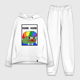 Женский костюм хлопок Oversize с принтом Honk Honk в Тюмени,  |  | feels bad man | feels good man | honk honk | pepe | pepe the frog | sad pepe | грустная лягушка | пепе