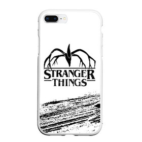 Чехол для iPhone 7Plus/8 Plus матовый с принтом STRANGER THINGS в Тюмени, Силикон | Область печати: задняя сторона чехла, без боковых панелей | 011 | down | eleven | netflix | season | series | strange | stranger | things | upside | дела | дина | загадочные | монстр | монстры | одиннадцать | очень | сезон | сериал | сериалы | события | странные | ужасы